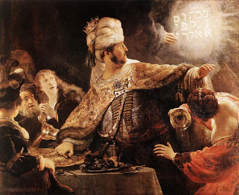 REMBRANDT Harmenszoon van Rijn Belshazzar's Feast china oil painting image